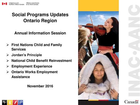 Social Programs Updates Annual Information Session