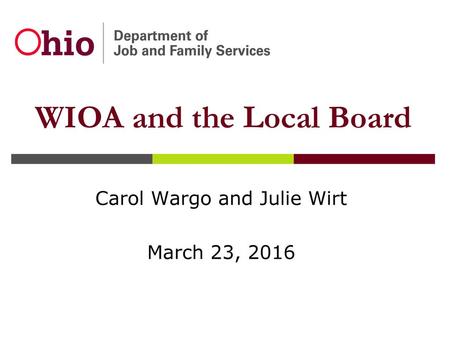 WIOA and the Local Board