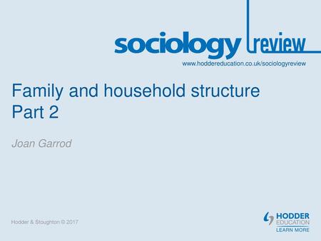 Family and household structure Part 2