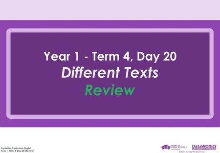 Different Texts Review