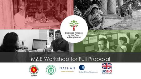 M&E Workshop for Full Proposal