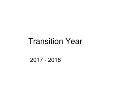 Transition Year 2017 - 2018.