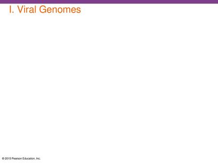 I. Viral Genomes.