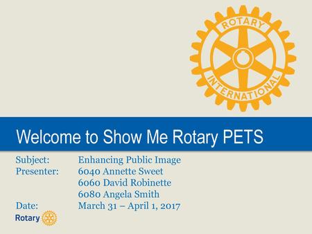 Welcome to Show Me Rotary PETS