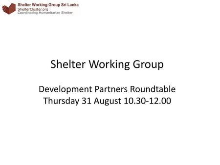 Development Partners Roundtable
