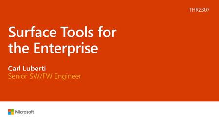 Surface Tools for the Enterprise