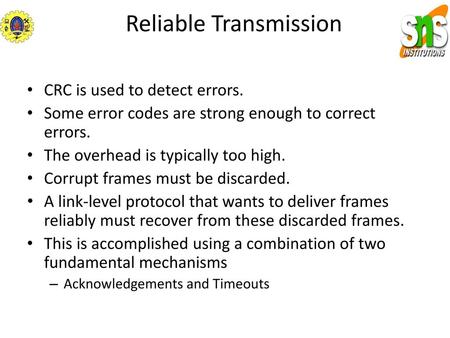 Reliable Transmission