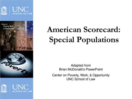 American Scorecard: Special Populations