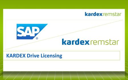 KARDEX Drive Licensing