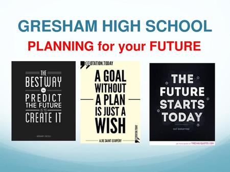 PLANNING for your FUTURE