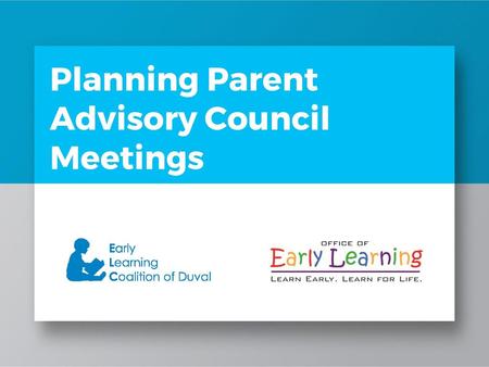 Planning Parent Advisory Council Meetings