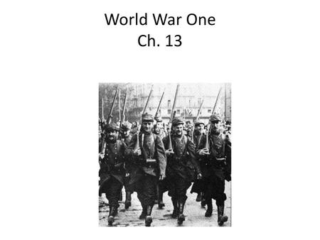 World War One Ch. 13.