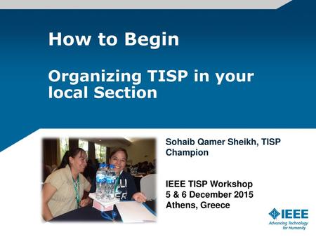 How to Begin Organizing TISP in your local Section