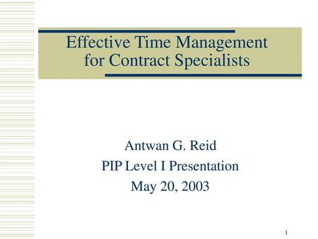 Effective Time Management for Contract Specialists