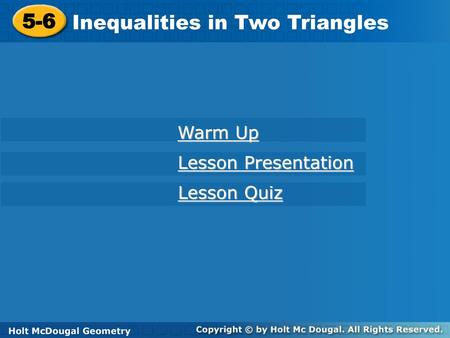 Inequalities in Two Triangles