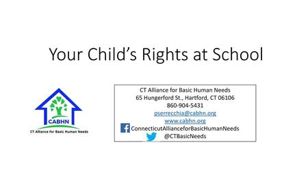 Your Child’s Rights at School