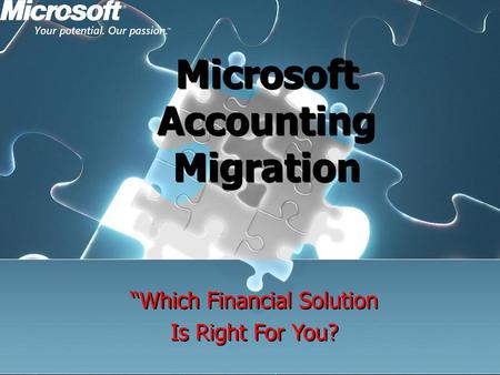 Microsoft Accounting Migration
