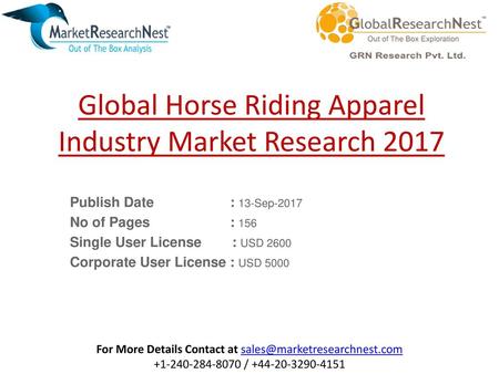 Global Horse Riding Apparel Industry Market Research 2017