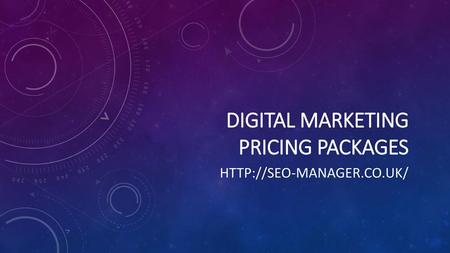 Digital Marketing Pricing Packages