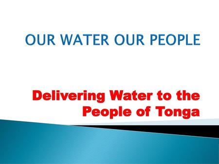 Delivering Water to the People of Tonga