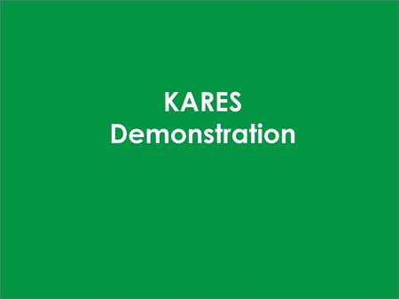 KARES Demonstration.