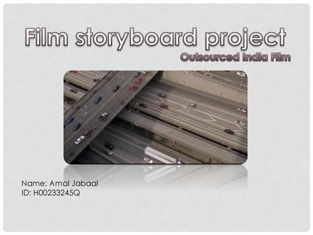 Film storyboard project