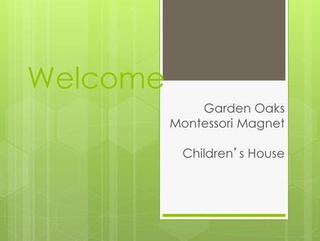 Garden Oaks Montessori Magnet Children’s House