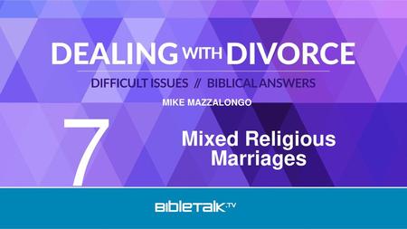 Mixed Religious Marriages