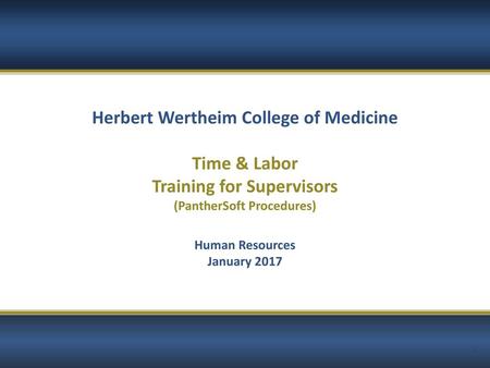 Herbert Wertheim College of Medicine Time & Labor