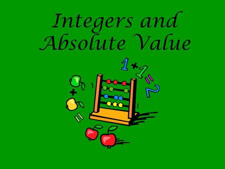 Integers and Absolute Value