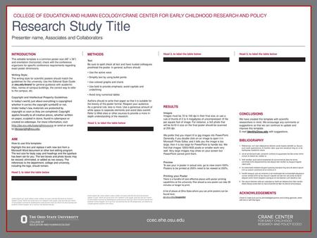 Research Study Title Presenter name, Associates and Collaborators