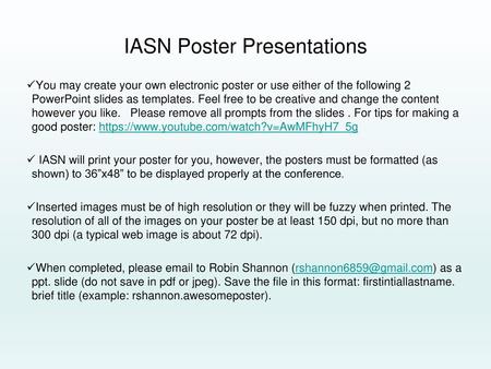 IASN Poster Presentations