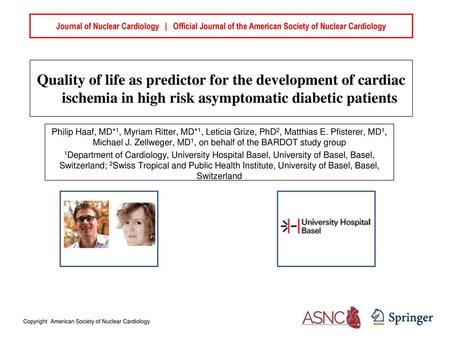 Journal of Nuclear Cardiology | Official Journal of the American Society of Nuclear Cardiology Quality of life as predictor for the development of.