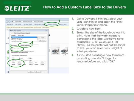 How to Add a Custom Label Size to the Drivers