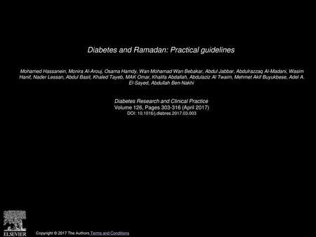 diabetes research and clinical practice author guidelines)