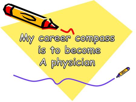My career compass is to become A physician.