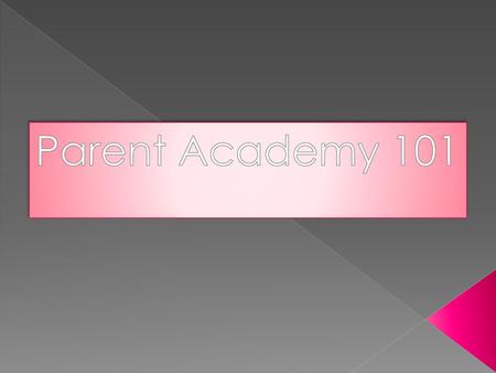 Parent Academy 101.