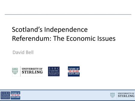 Scotland’s Independence Referendum: The Economic Issues