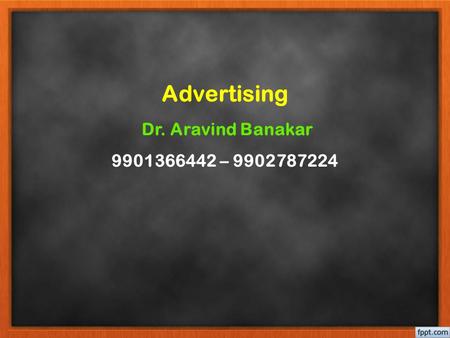 Advertising Dr. Aravind Banakar –