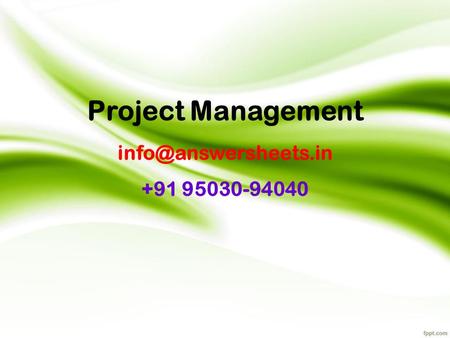 Project Management