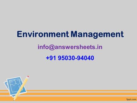 Environment Management