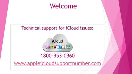 Welcome Technical support for iCloud issues: