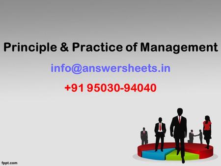 Principle & Practice of Management