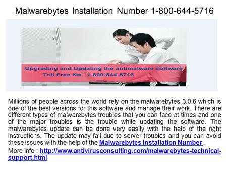 Malwarebytes Installation Number Millions of people across the world rely on the malwarebytes which is one of the best versions for.