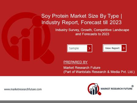 Soy Protein Market Size By Type | Industry Report, Forecast till 2023 Industry Survey, Growth, Competitive Landscape and Forecasts to 2023 PREPARED BY.