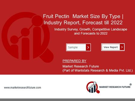 Fruit Pectin Market Size By Type | Industry Report, Forecast till 2022 Industry Survey, Growth, Competitive Landscape and Forecasts to 2022 PREPARED BY.