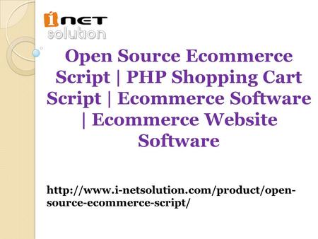 Open Source Ecommerce Script | PHP Shopping Cart Script | Ecommerce Software | Ecommerce Website Software  source-ecommerce-script/
