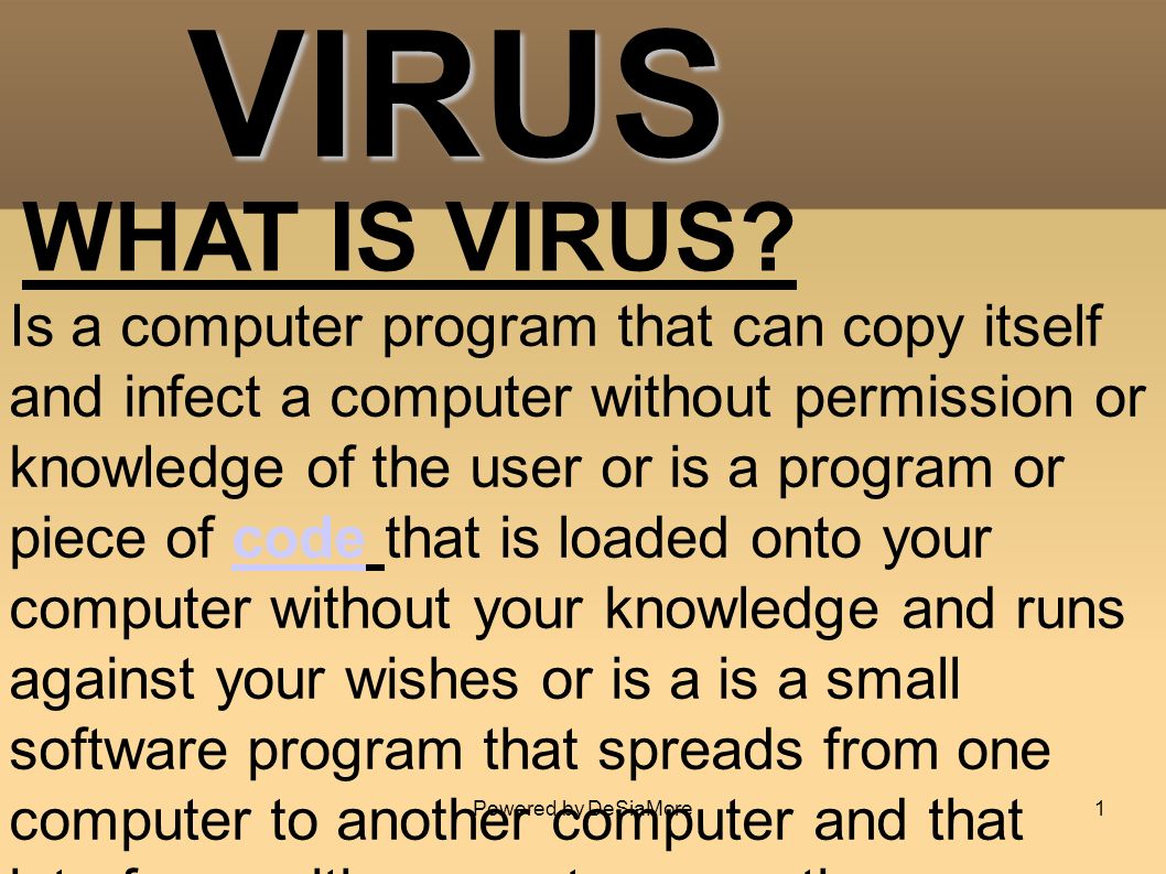 What is a virus that copies itself?