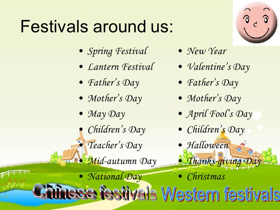 Festivals Around Us Spring Festival Lantern Festival Father S Day Mother S Day May Day Children S Day Teacher S Day Mid Autumn Day National Day New Year Ppt Download