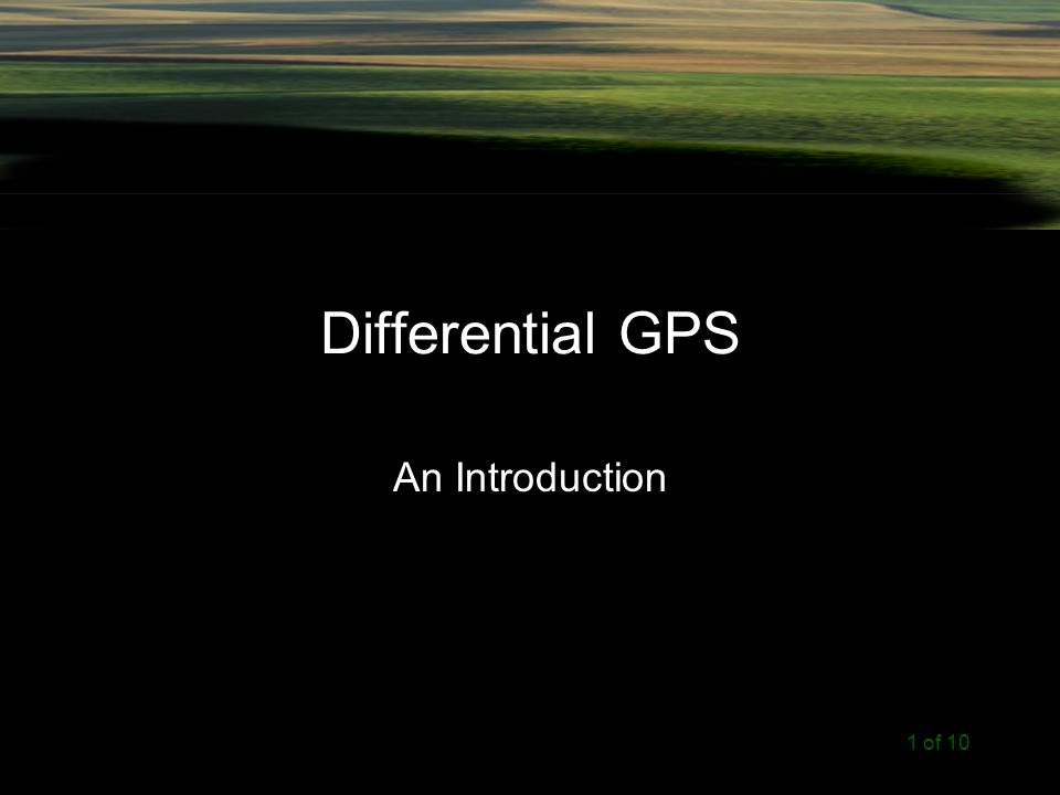 reagere Urter Redaktør Differential GPS An Introduction. - ppt video online download